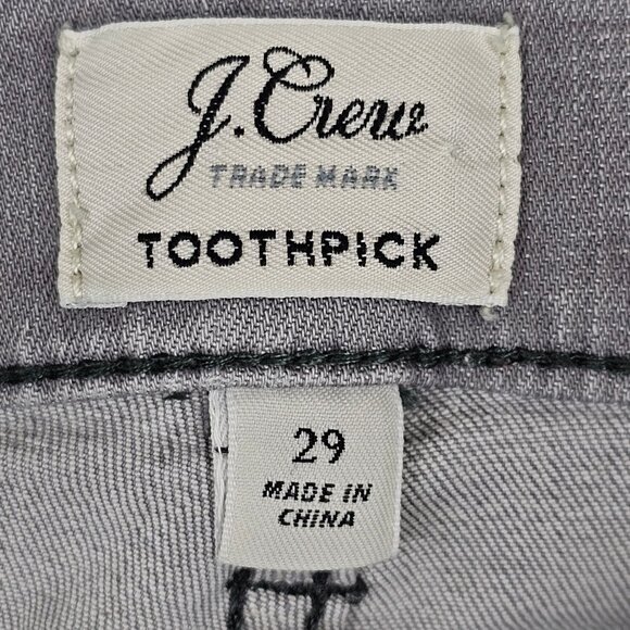 Y2K Grunge Emo Goth Dark Gray Acid Washed Skinny Slim Jean Pants Womens 29 - Picture 11 of 16